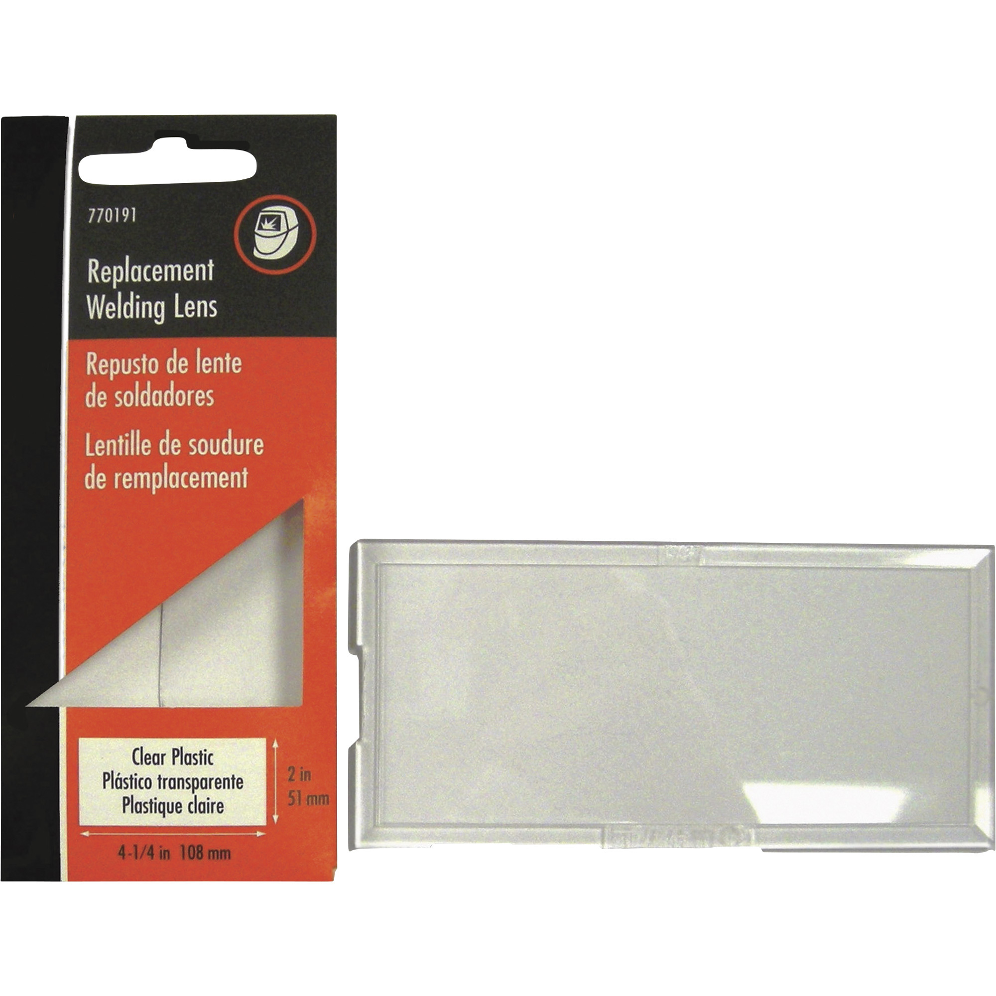 Hobart Replacement Welding Helmet Protective Lens Kit — 7Pcs., Clear